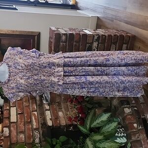 Julia Jordan Blue A-Line Maxi Dress with Flutter Cap Sleeves